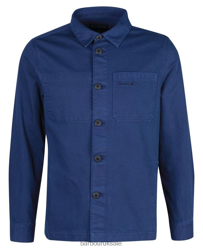 Gino Overshirt Barbour Men R08LB6310 Clothing Inky Blue