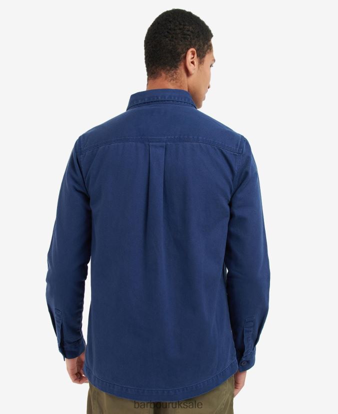 Gino Overshirt Barbour Men R08LB6310 Clothing Inky Blue