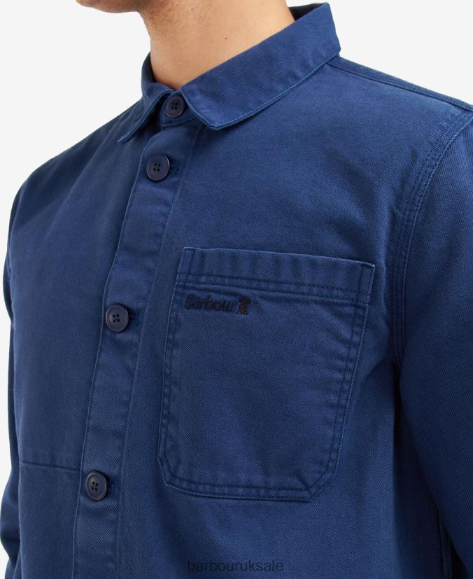 Gino Overshirt Barbour Men R08LB6310 Clothing Inky Blue