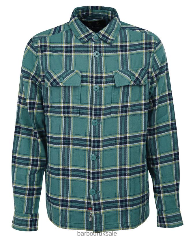 Hallfell Overshirt Barbour Men R08LB6477 Clothing Tapenade