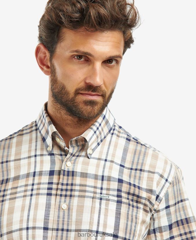 Hartley Regular Checked Shirt Barbour Men R08LB6305 Clothing Sky