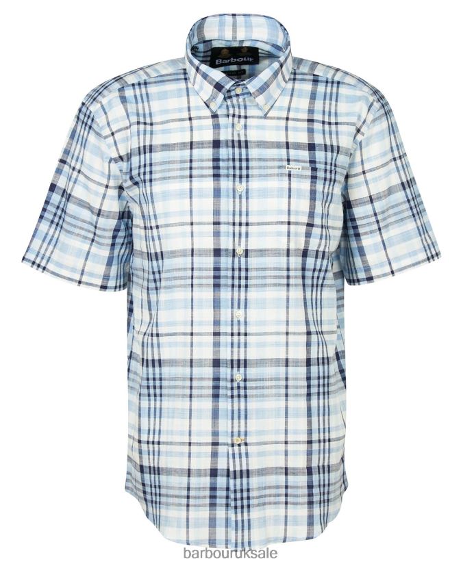 Hartley Regular Checked Shirt Barbour Men R08LB6356 Clothing Sky