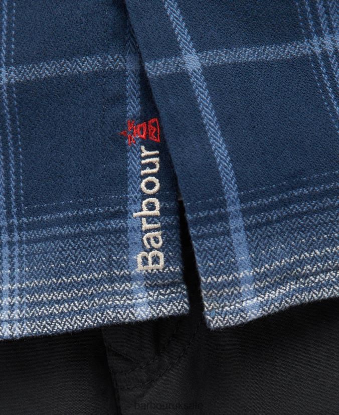 Haversthwaite Shirt Barbour Men R08LB6529 Clothing Classic Navy