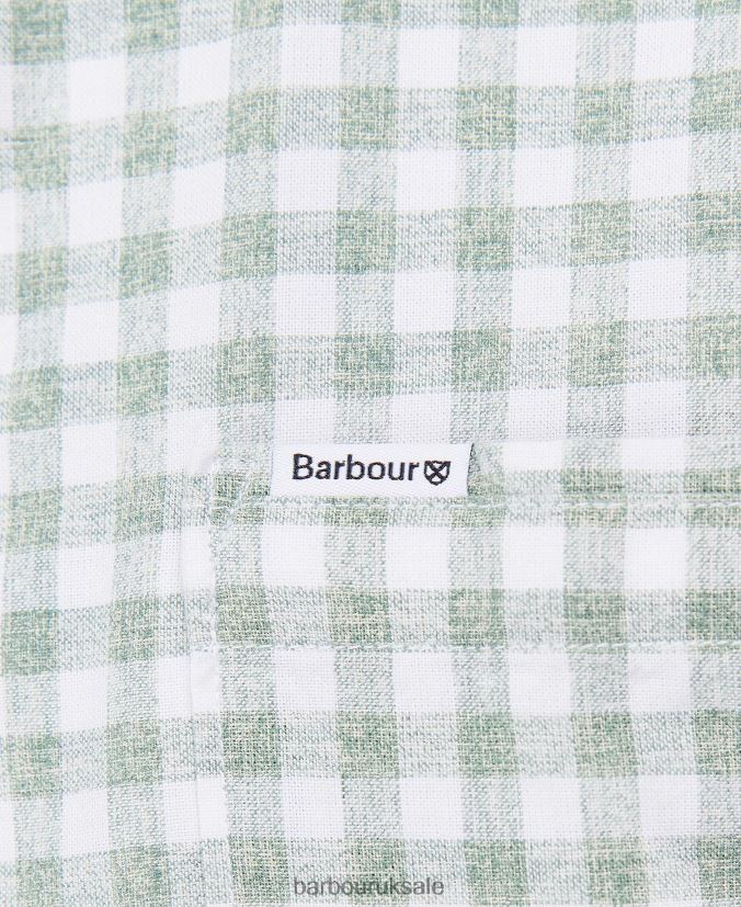 Kane Tailored Shirt Barbour Men R08LB6328 Clothing Green