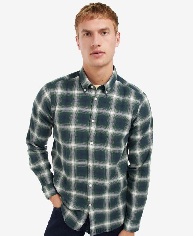 Kershaw Shirt Barbour Men R08LB6452 Clothing Racing Green