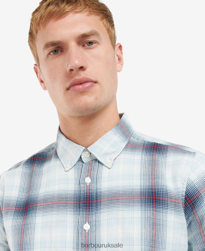 Kickstart Shirt Barbour Men R08LB6509 Clothing Pale Sky