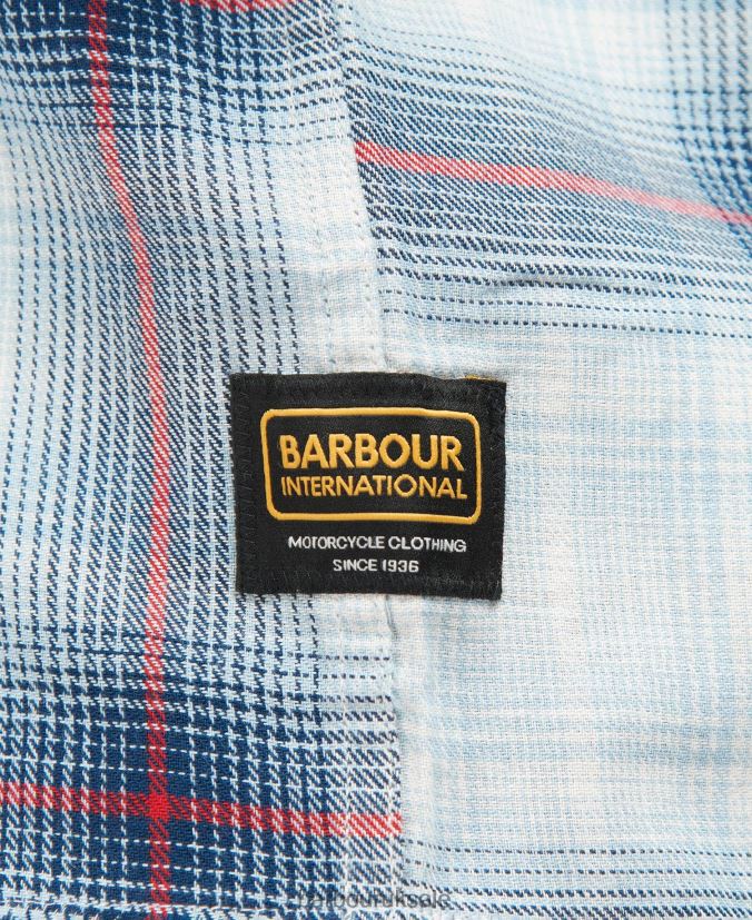 Kickstart Shirt Barbour Men R08LB6509 Clothing Pale Sky