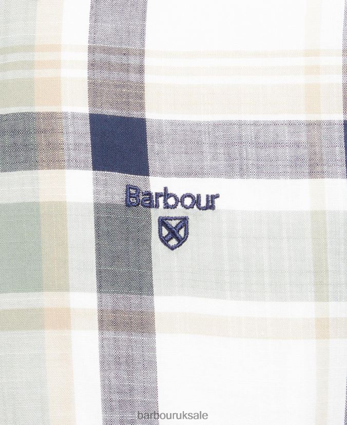 Kidd Tailored Shirt Barbour Men R08LB6407 Clothing Olive