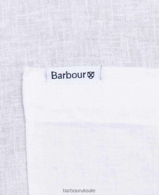 Nelson Tailored Shirt Barbour Men R08LB6327 Clothing White