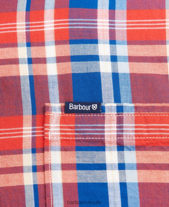 Nickwell Tailored Shirt Barbour Men R08LB6443 Clothing Sky