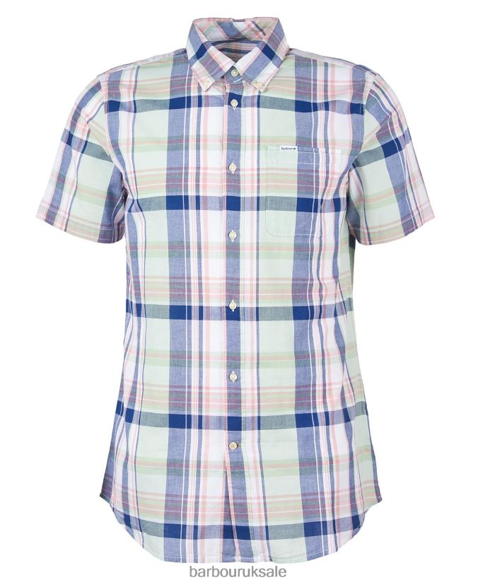 Nickwell Tailored Shirt Barbour Men R08LB6444 Clothing Sky