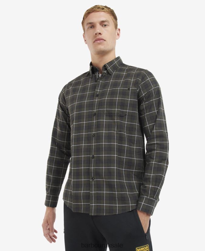 Payne Checked Shirt Barbour Men R08LB6455 Clothing Forest