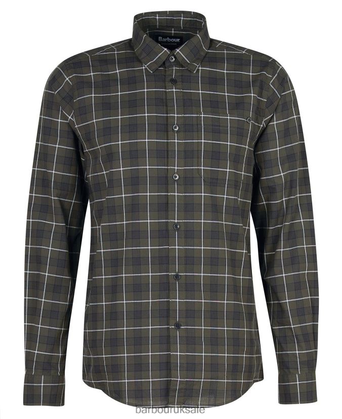 Payne Checked Shirt Barbour Men R08LB6455 Clothing Forest