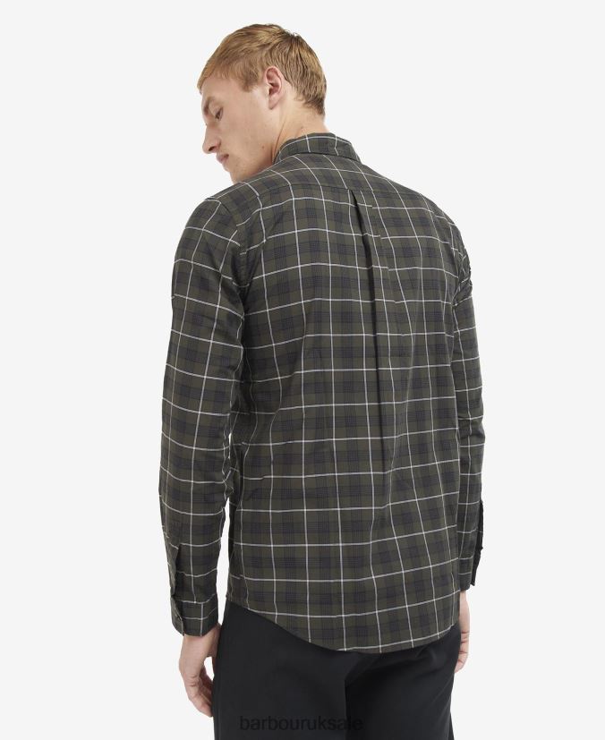 Payne Checked Shirt Barbour Men R08LB6455 Clothing Forest