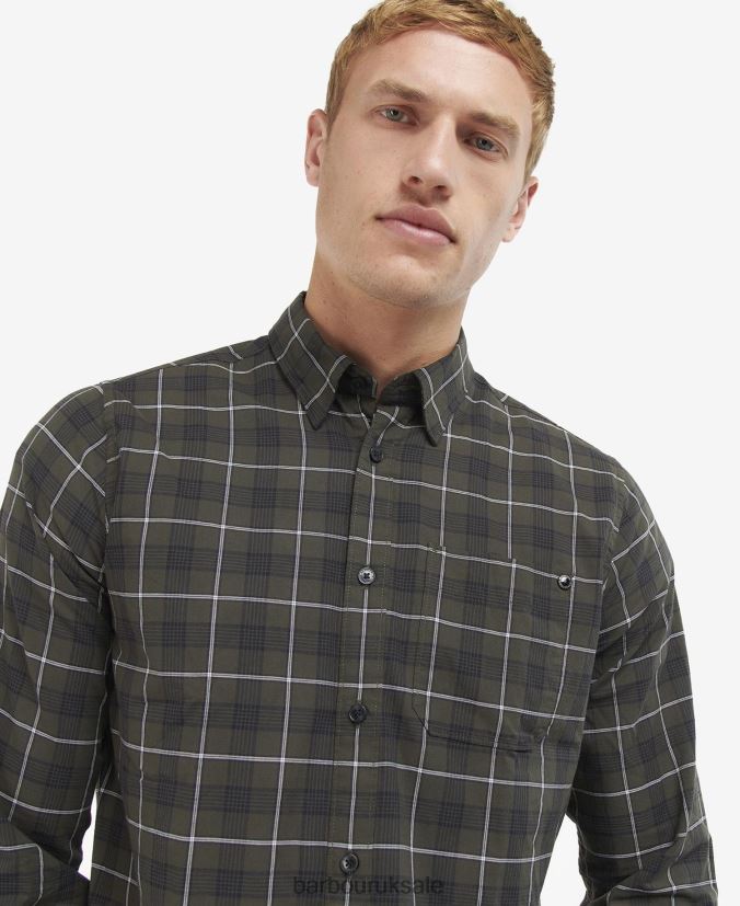 Payne Checked Shirt Barbour Men R08LB6455 Clothing Forest