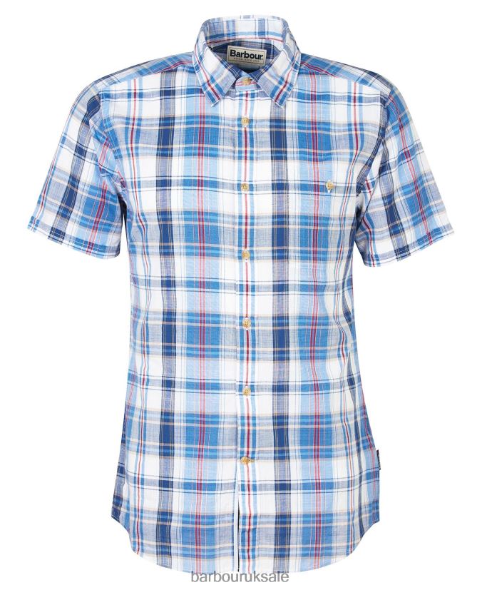 Ramelton Checked Shirt Barbour Men R08LB6475 Clothing Mid Blue