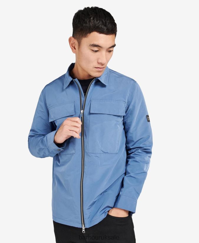 Ray Overshirt Barbour Men R08LB6478 Clothing Blue Horizon