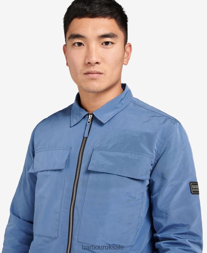 Ray Overshirt Barbour Men R08LB6478 Clothing Blue Horizon