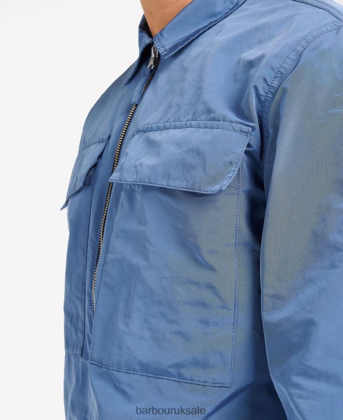 Ray Overshirt Barbour Men R08LB6478 Clothing Blue Horizon