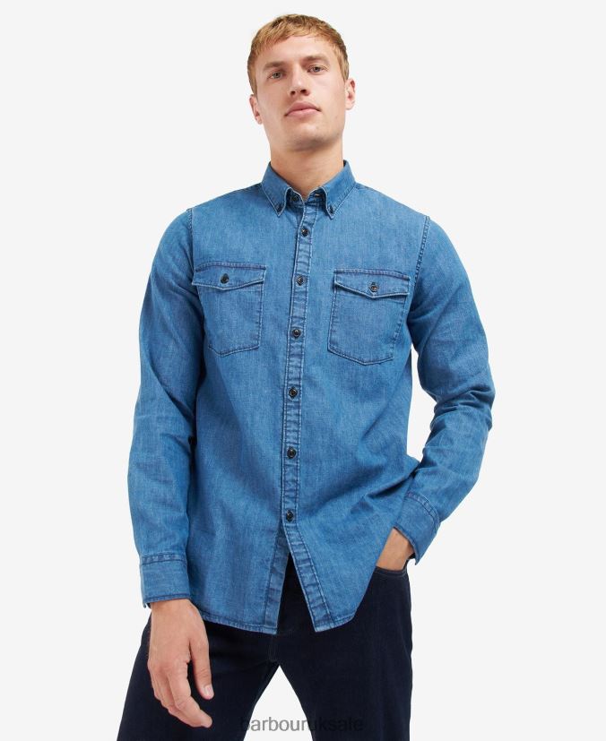 Reynolds Denim Shirt Barbour Men R08LB6518 Clothing Denim