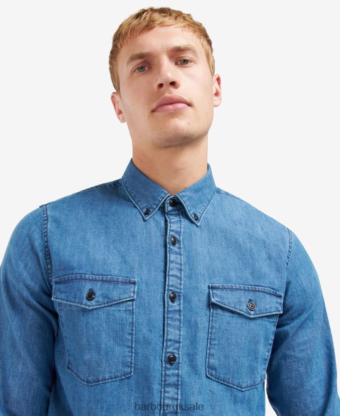 Reynolds Denim Shirt Barbour Men R08LB6518 Clothing Denim