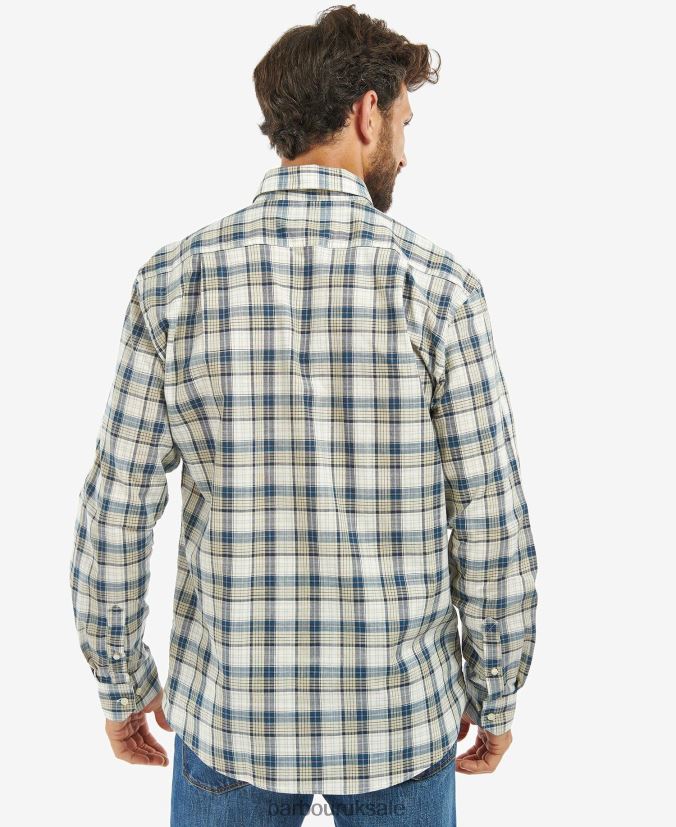 Sadle Checked Shirt Barbour Men R08LB6397 Clothing Navy