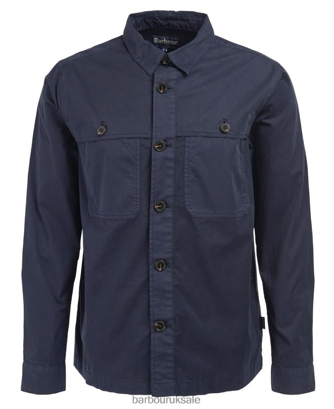 Sidlaw Overshirt Barbour Men R08LB6298 Clothing Classic Navy