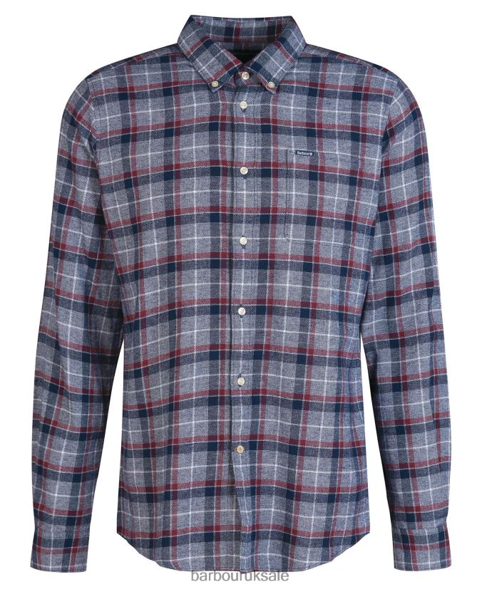 Spellman Tailored Shirt Barbour Men R08LB6524 Clothing Navy