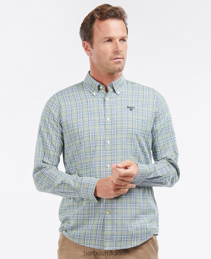 Spillman Shirt Barbour Men R08LB6435 Clothing Olive - Click Image to Close