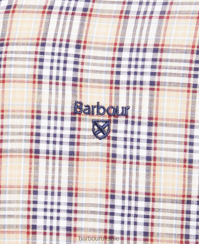 Spillman Tailored Shirt Barbour Men R08LB6450 Clothing Stone