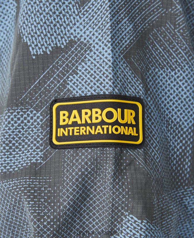 Stroke Print Overshirt Barbour Men R08LB6476 Clothing Charcoal