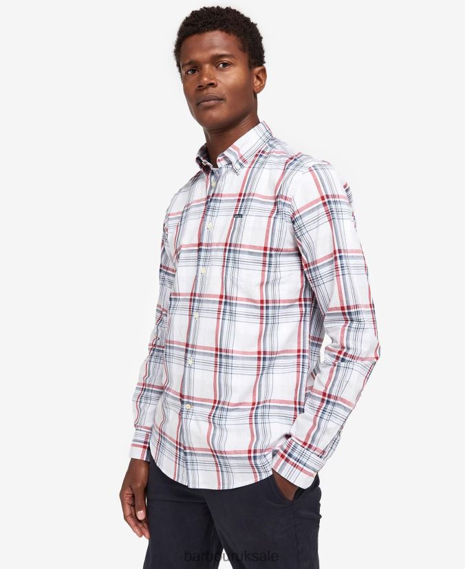 Sunhill Tailored Shirt Barbour Men R08LB6418 Clothing Classic Red - Click Image to Close