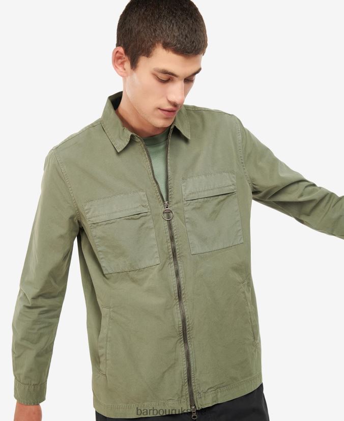 Tollgate Overshirt Barbour Men R08LB6293 Clothing Agave Green