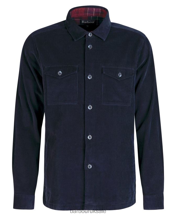 Warwick Overshirt Barbour Men R08LB6502 Clothing Navy