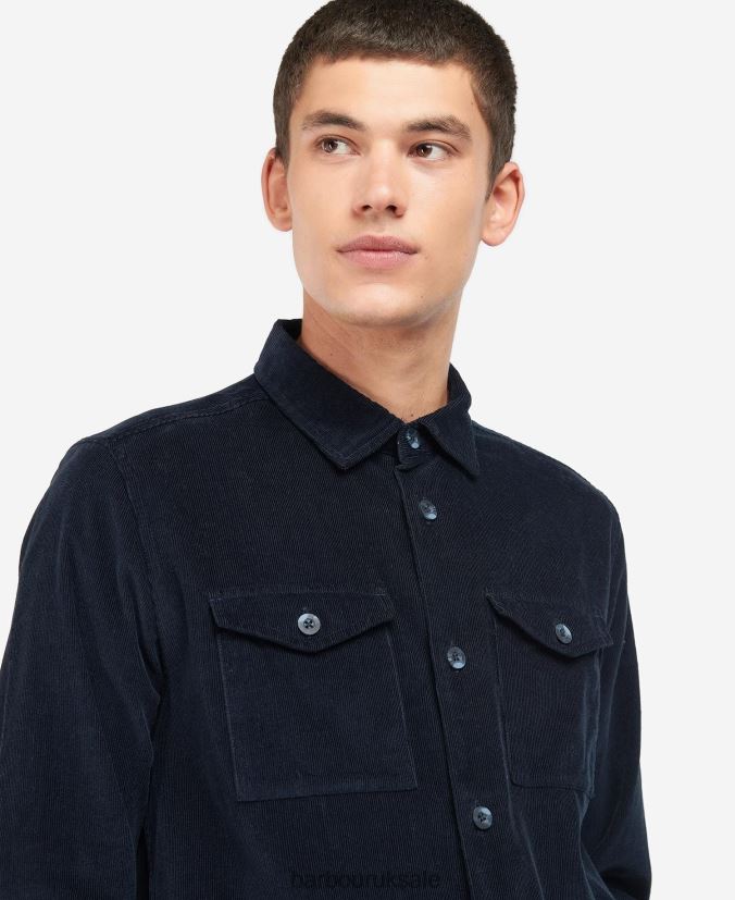 Warwick Overshirt Barbour Men R08LB6502 Clothing Navy