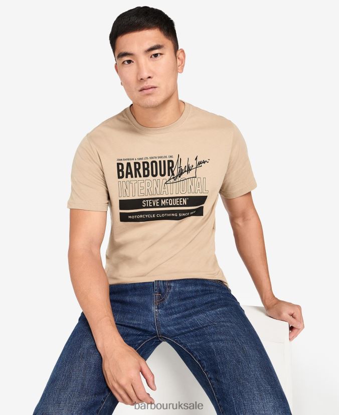 Barry Graphic T-Shirt Barbour Men R08LB6956 Clothing Insignia Blue - Click Image to Close