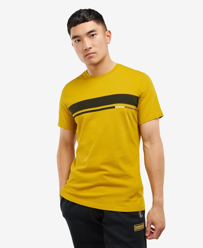 Bennett T-Shirt Barbour Men R08LB6973 Clothing Mustard Bark