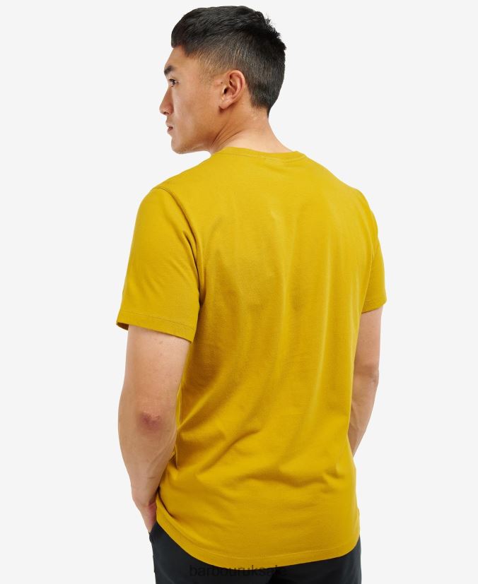 Bennett T-Shirt Barbour Men R08LB6973 Clothing Mustard Bark