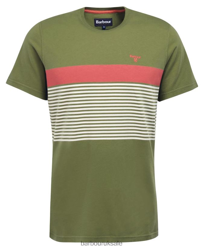 Braeside T-Shirt Barbour Men R08LB6892 Clothing Burnt Olive