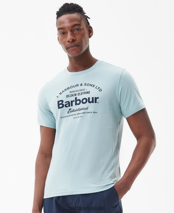 Brairton T-Shirt Barbour Men R08LB6757 Clothing Blue Chalk