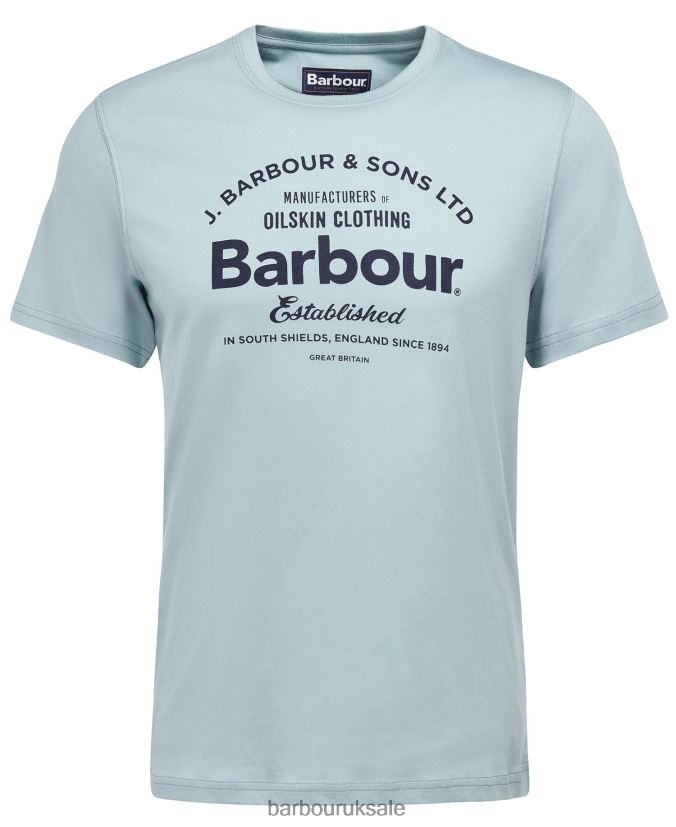 Brairton T-Shirt Barbour Men R08LB6757 Clothing Blue Chalk