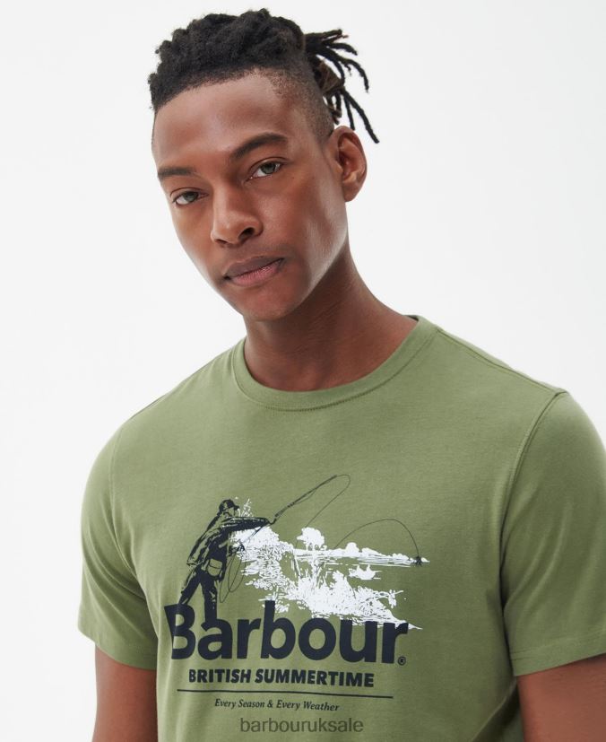 Cast T-Shirt Barbour Men R08LB6745 Clothing Faded Orange