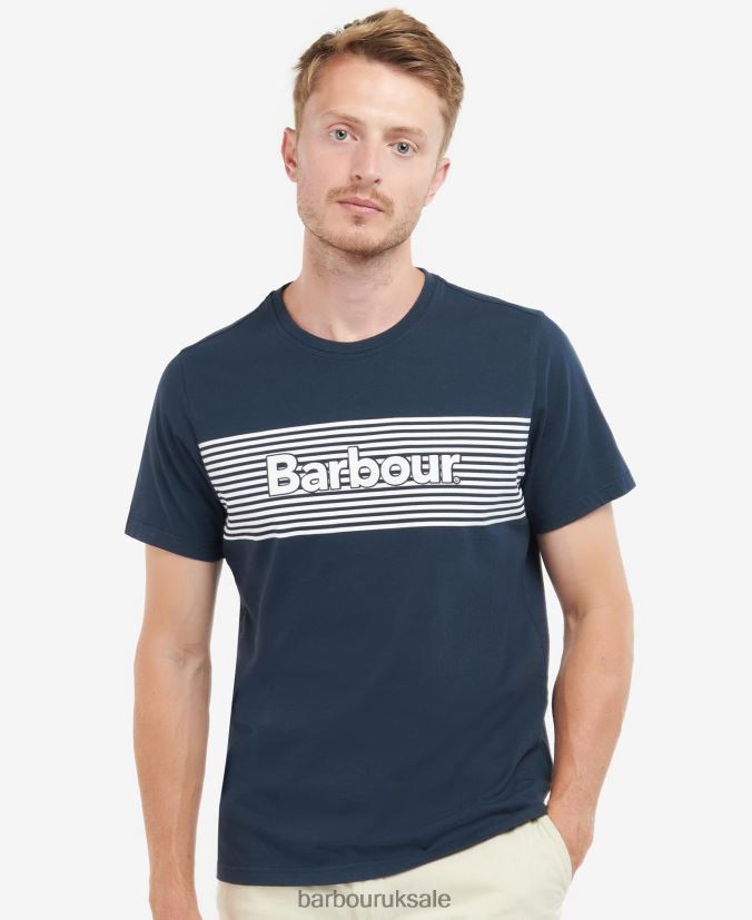 Coundon Graphic T-Shirt Barbour Men R08LB6856 Clothing Classic Navy