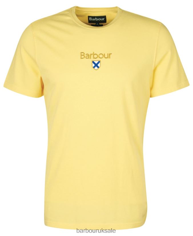 Emblem T-Shirt Barbour Men R08LB6931 Clothing Sunbleached Yellow