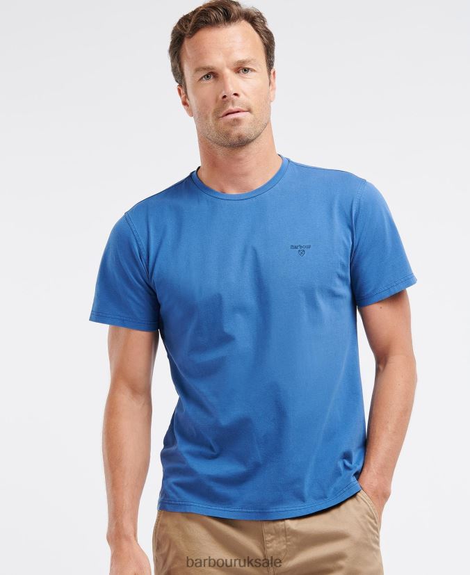 Garment Dyed T-Shirt Barbour Men R08LB6862 Clothing Sky