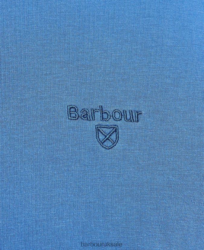 Garment Dyed T-Shirt Barbour Men R08LB6862 Clothing Sky