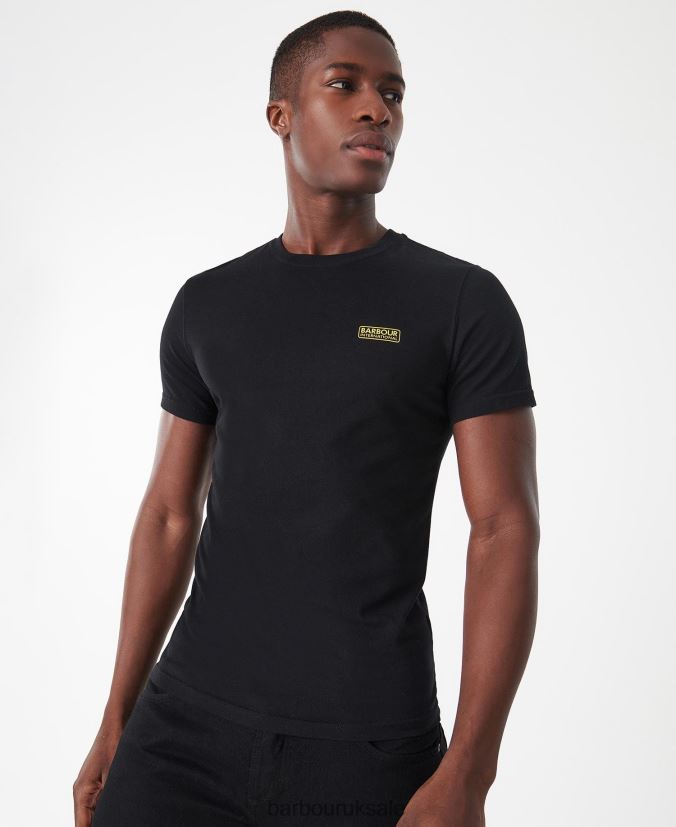 International T-Shirt Small Logo Barbour Men R08LB6787 Clothing Black - Click Image to Close