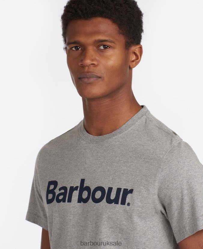 Logo T-Shirt Barbour Men R08LB6779 Clothing New Navy - Click Image to Close