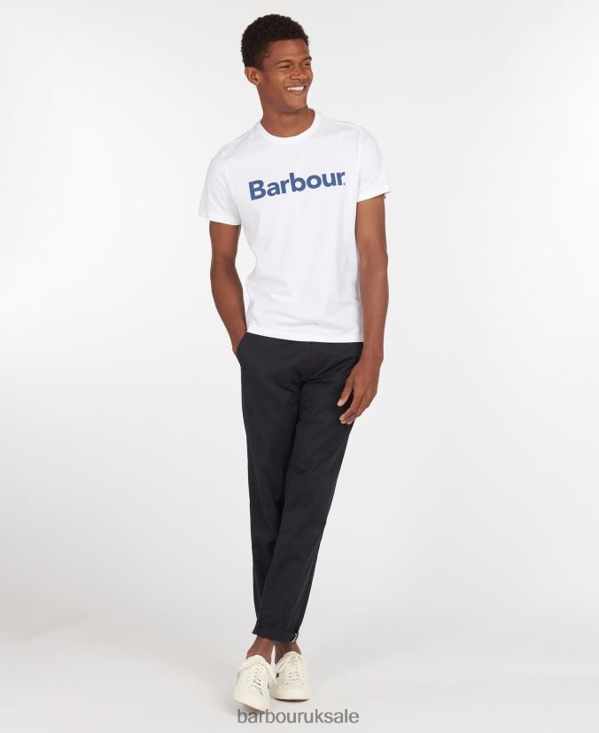 Logo T-Shirt Barbour Men R08LB6790 Clothing New Navy