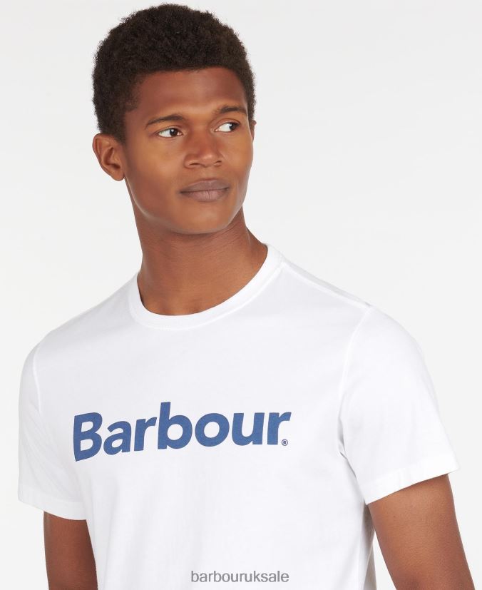 Logo T-Shirt Barbour Men R08LB6790 Clothing New Navy